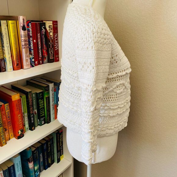 CALYPSO ST. BARTH White Open High Quality Cozy Knit Sweater Cardigan Size XS - Picture 3 of 6